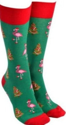 Christmas Flamingo Socks