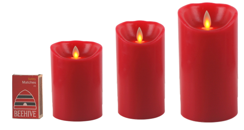 RED Flameless Candle- LRG - Simply Special Invercargill