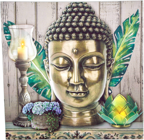 Buddha Green Light Up Pic - Simply Special Invercargill