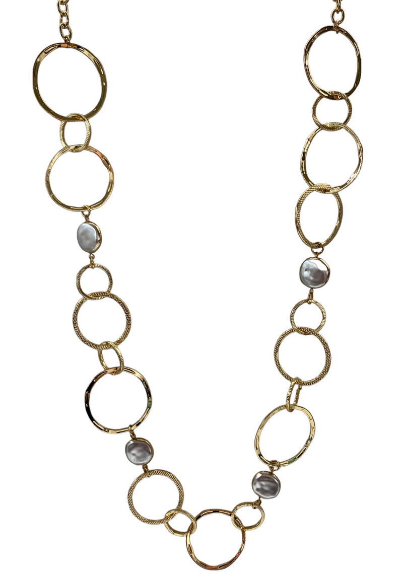 Gold Circle Chain Necklace