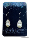 Diamond Capped Earrings