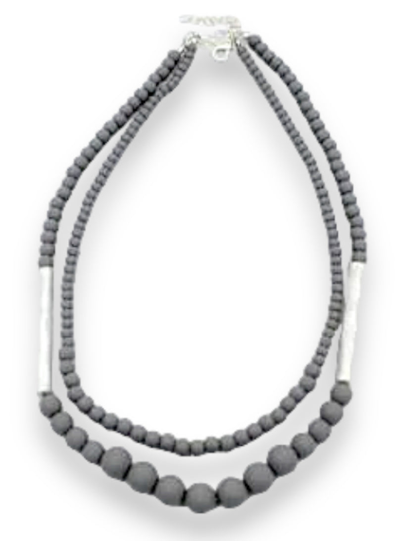 Biscotti Grey Necklace