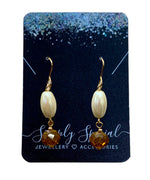 Amber Pearl Earrings