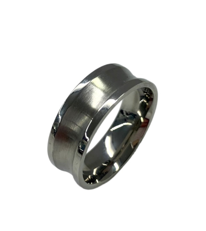 Men's Ring Stainless Steel- Concave