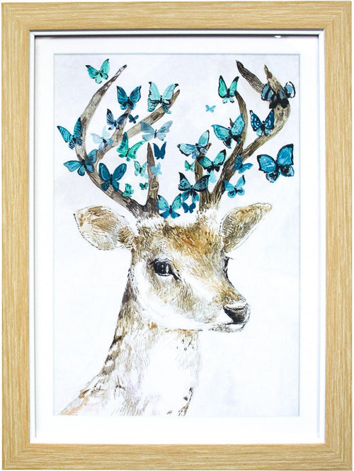 Framed Print Butterfly Deer - Simply Special Invercargill