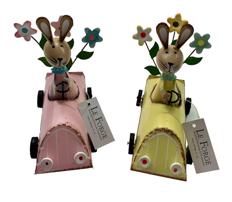 Eater Tin Car Bunny- Asst