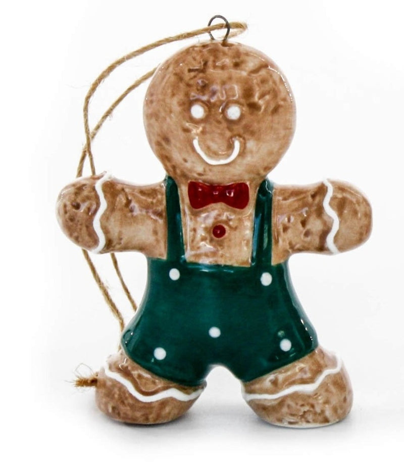 Tree Hanger Ceramic - Gingerbread Boy