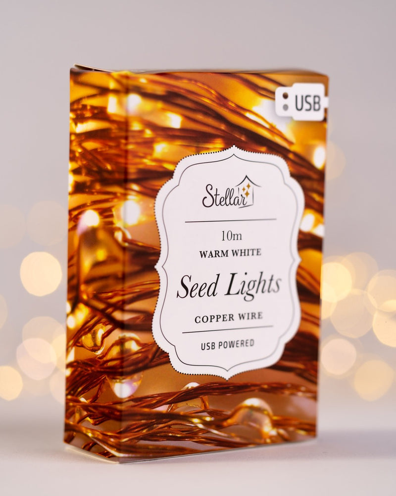 10m USB Copper Wire Warm Seedlights - Simply Special Invercargill