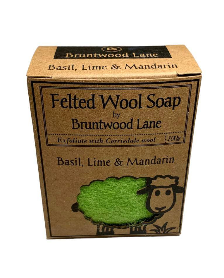 Felted Wool Soap - Basil Lime & Mandarin