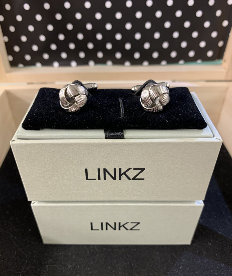 Cuff Linkz- Lrg Silver Knot - Simply Special Invercargill