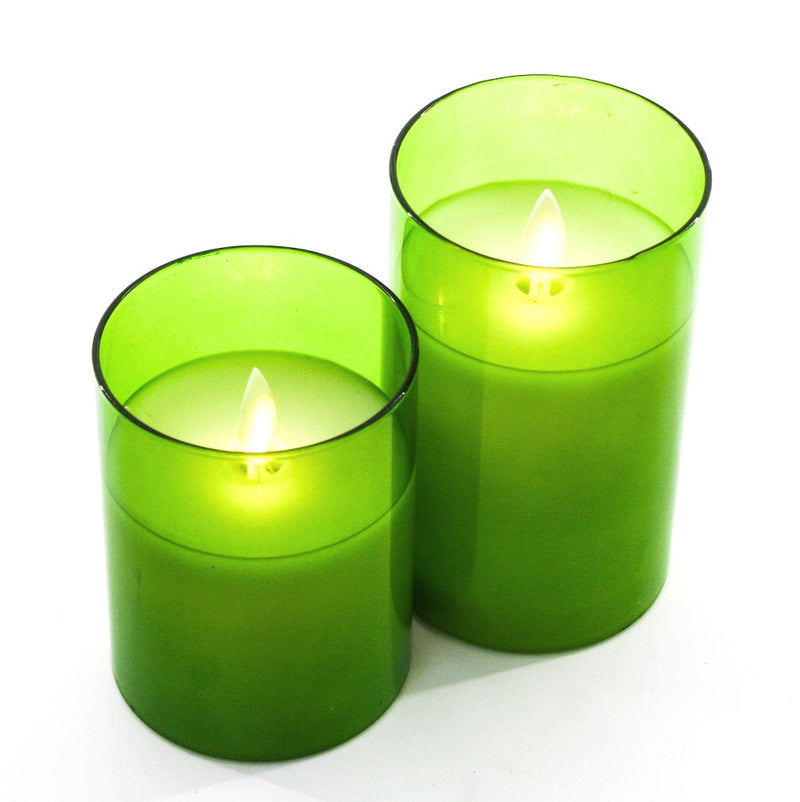 Moving Wick Candle MEDIUM- Green