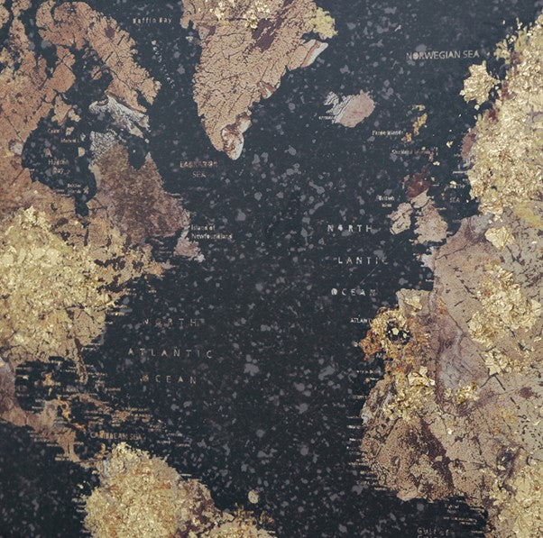 World Map with Gold
