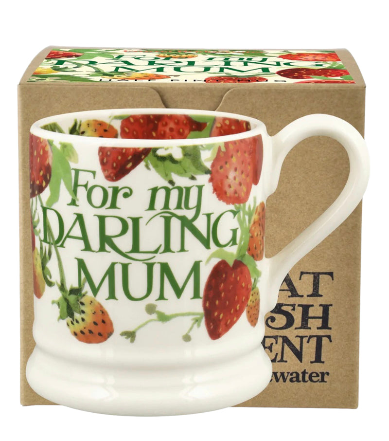 EB Strawberries Darling Mum 1/2 Pint Mug Boxed