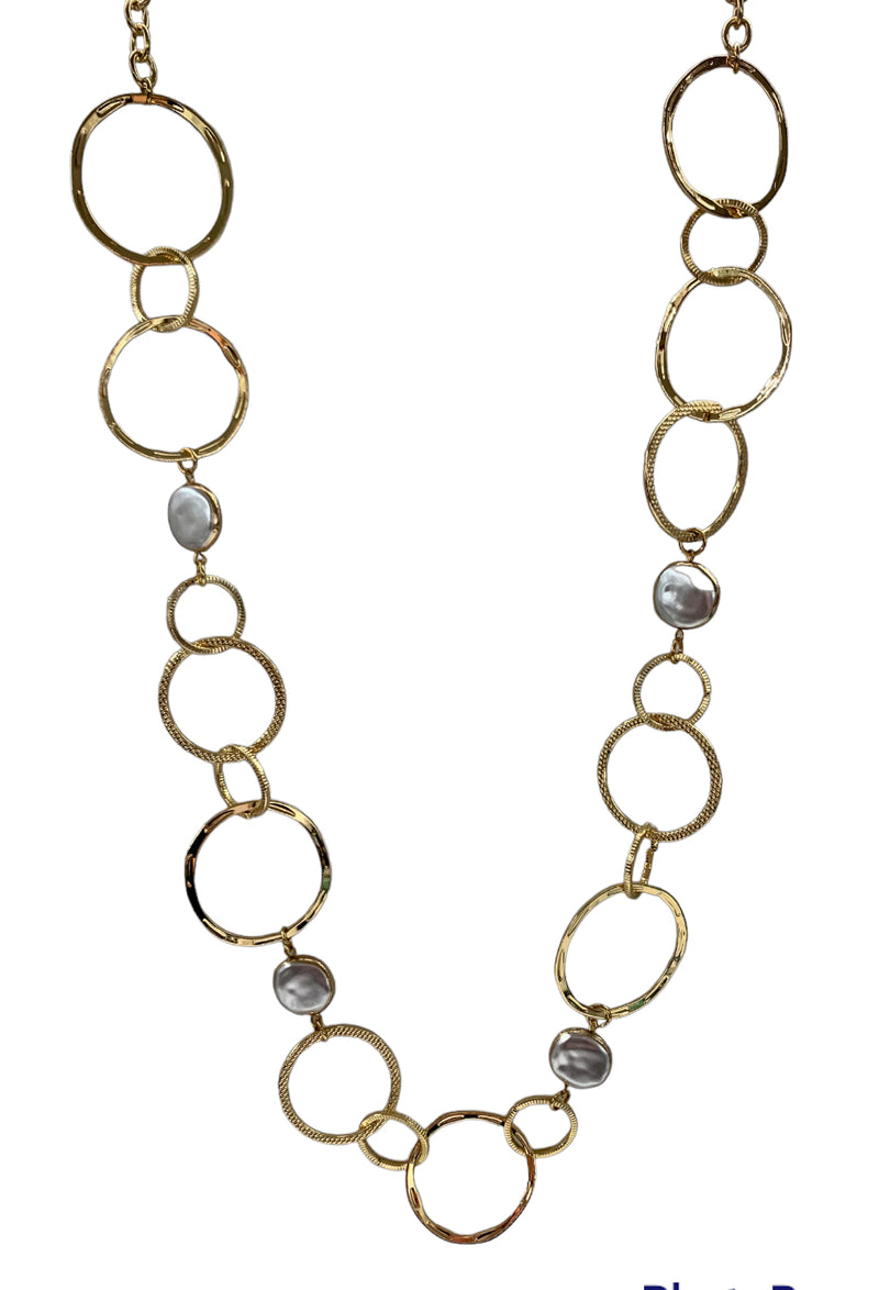 Gold Circle Chain Necklace