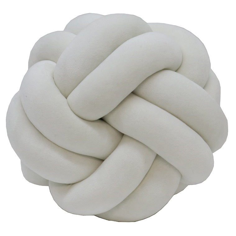 Velvet  Ivory Knot Cushion