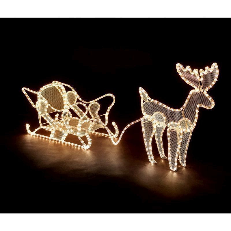 LED Santa's Sleigh & Deer