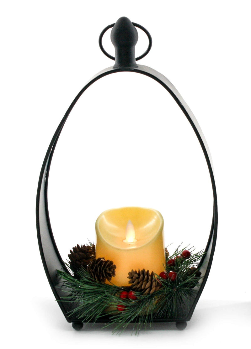 Oval Lantern with moving wick Candle
