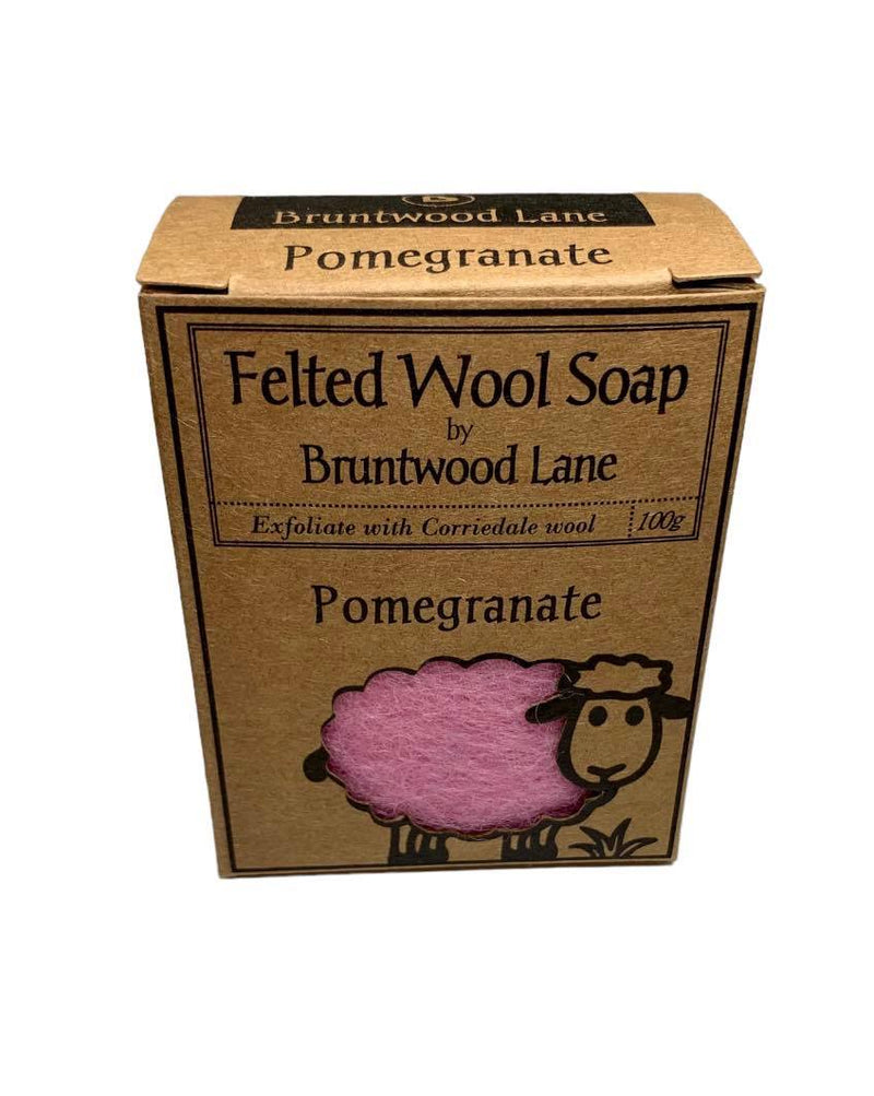 Felted Wool Soap - Pomegranate