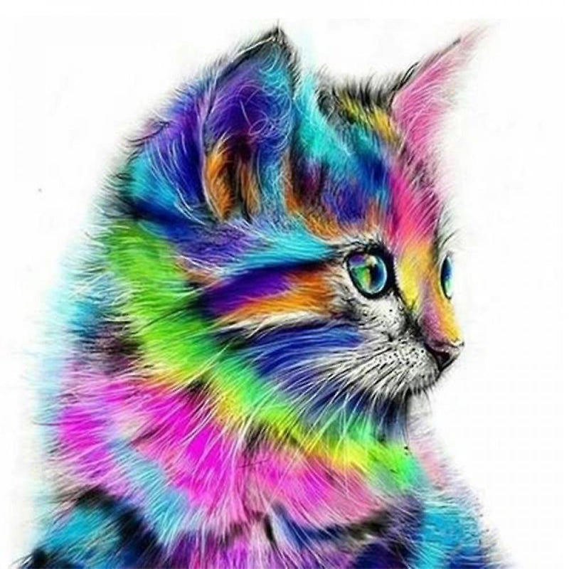 Rainbow Kitten- Diamond Painting