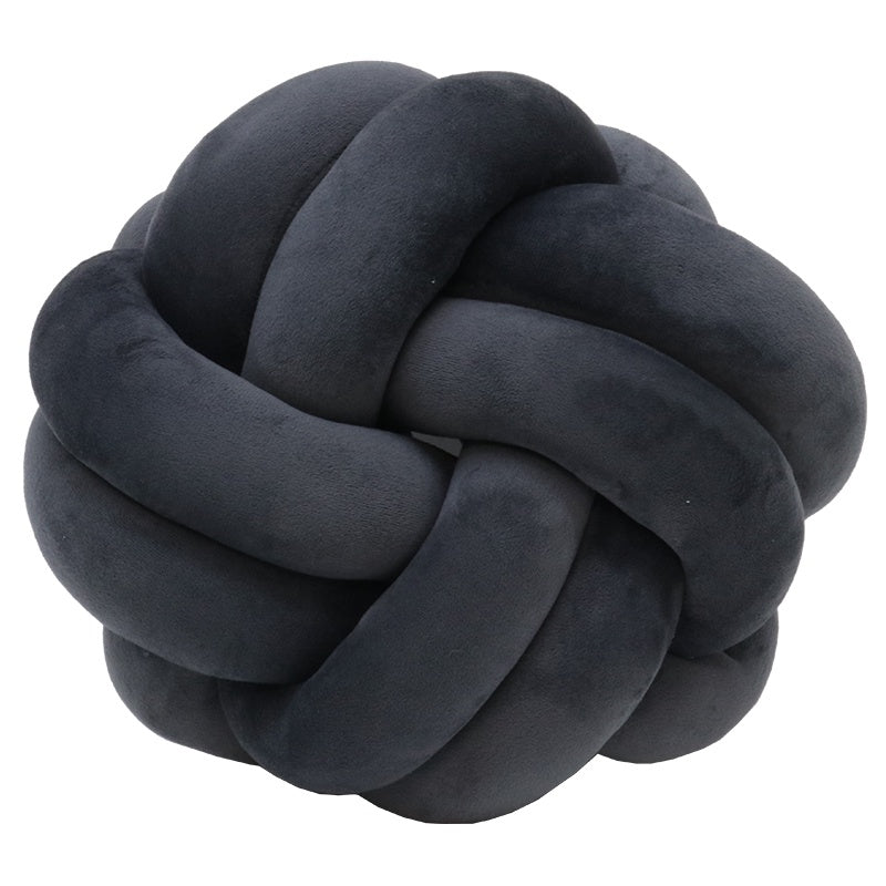 Velvet Grey Knot Cushion