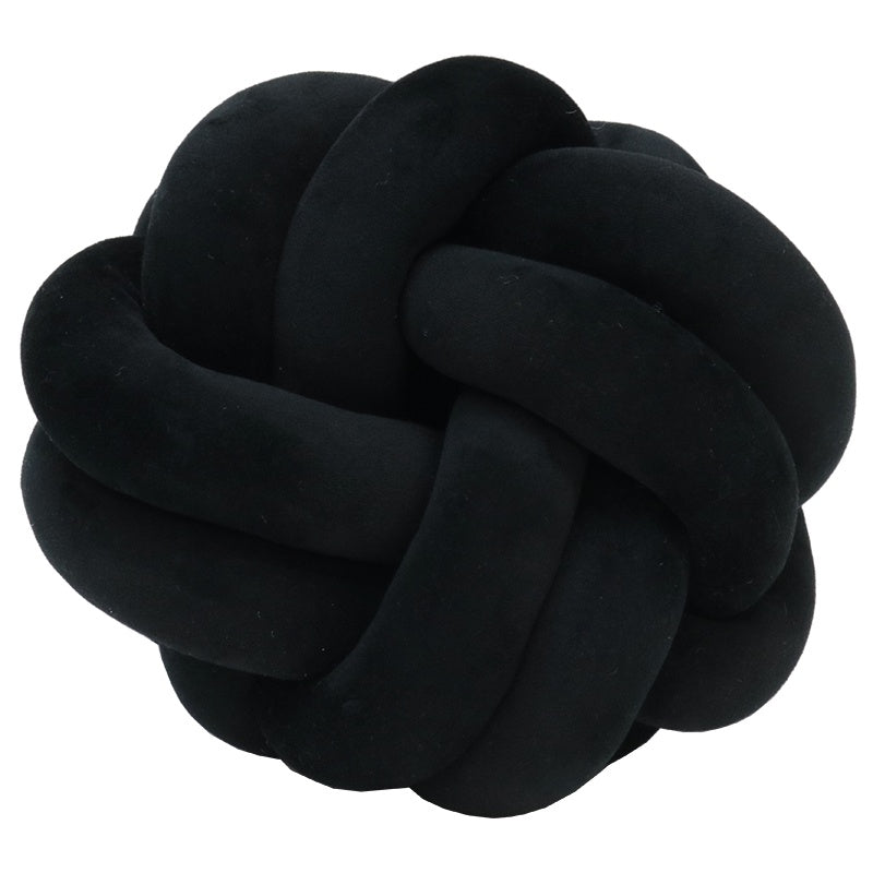 Velvet Black Knot Cushion